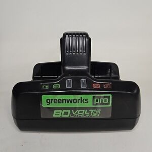Greenworks Pro 80V Dual Port Battery Charger CAB812 Tested Excellent Condition